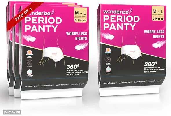 Overnight Period Panties Medium And Large Pack Of 4 17 Panties Sanitary Pad-thumb0