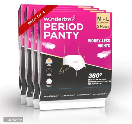 Overnight Period Panties Medium And Large Pack Of 4 20 Panties Sanitary Pad