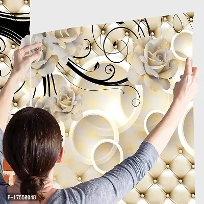 Decorative Design Self Adhesive Wallpaper Wall Sticker for Home Decor, Living Room, Bedroom, Hall, Kids Room, Play Room (PVC Vinyl, Water Proof)(DI 95) (16 X 90 INCH)-thumb3