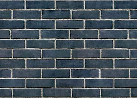 Decorative Design Grey Brick Textured Peel and Stick Wallpaper | Self Adhesive Wall Sticker for Home Decor,Living Room,Bedroom,Hall,Kids Room,Play Room (PVC Vinyl, Water Proof)(DI 151) 16 X 50 INCH-thumb1