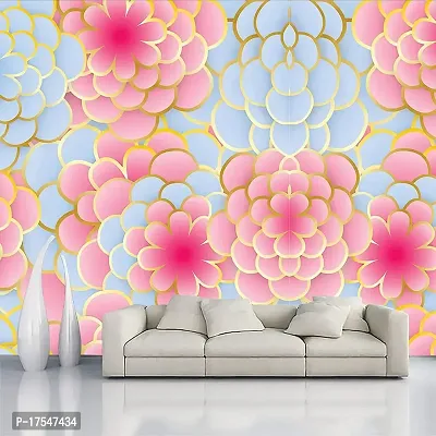 Decorative Design Self Adhesive Colorful Floral Wallpaper Wall Sticker for Home Decor, Living Room, Bedroom, Hall, Kids Room, Play Room (PVC Vinyl, Water Proof)(DI 182) (16 X 90 INCH)