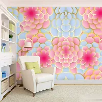 Decorative Design Self Adhesive Colorful Floral Wallpaper Wall Sticker for Home Decor, Living Room, Bedroom, Hall, Kids Room, Play Room (PVC Vinyl, Water Proof)(DI 182) (16 X 96 INCH)-thumb2