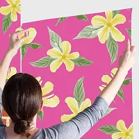 Decorative Design Floral Pink Self Adhesive Wallpaper Wall Sticker for Home Decor, Living Room, Bedroom, Hall, Kids Room, Play Room (PVC Vinyl, Water Proof)(DI 192) (16 X 96 INCH)-thumb4