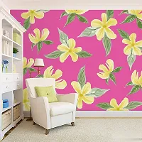 Decorative Design Floral Pink Self Adhesive Wallpaper Wall Sticker for Home Decor, Living Room, Bedroom, Hall, Kids Room, Play Room (PVC Vinyl, Water Proof)(DI 192) (16 X 96 INCH)-thumb1