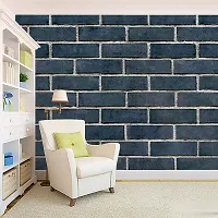 Decorative Design Grey Brick Textured Peel and Stick Wallpaper | Self Adhesive Wall Sticker for Home Decor,Living Room,Bedroom,Hall,Kids Room,Play Room (PVC Vinyl, Water Proof)(DI 151) 16 X 50 INCH-thumb3