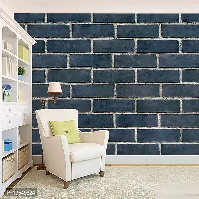 Decorative Design Grey Brick Textured Peel and Stick Wallpaper | Self Adhesive Wall Sticker for Home Decor,Living Room,Bedroom,Hall,Kids Room,Play Room (PVC Vinyl, Water Proof)(DI 151) 16 X 50 INCH-thumb4