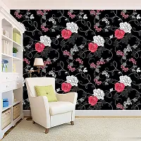 Decorative Design Self Adhesive Wallpaper Wall Sticker for Home Decor, Living Room, Bedroom, Hall, Kids Room, Play Room (PVC Vinyl, Water Proof)(DI 134) (16 X 96 INCH)-thumb1