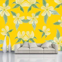 Decorative Design Floral Yellow Self Adhesive Wallpaper Wall Sticker for Home Decor, Living Room, Bedroom, Hall, Kids Room, Play Room (PVC Vinyl, Water Proof)(DI 191) (16 X 128 INCH)-thumb2