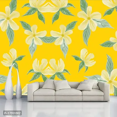 Decorative Design Floral Yellow Self Adhesive Wallpaper Wall Sticker for Home Decor, Living Room, Bedroom, Hall, Kids Room, Play Room (PVC Vinyl, Water Proof)(DI 191) (16 X 128 INCH)-thumb3