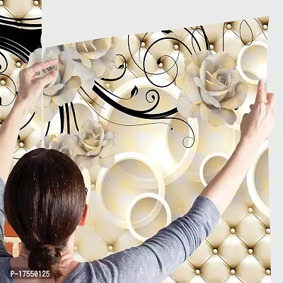 Decorative Design Self Adhesive Wallpaper Wall Sticker for Home Decor, Living Room, Bedroom, Hall, Kids Room, Play Room (PVC Vinyl, Water Proof)(DI 95) (16 X 50 INCH)-thumb3