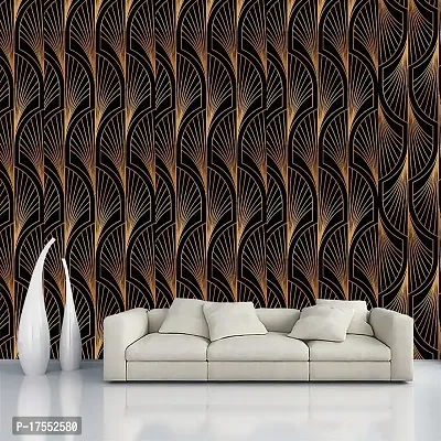 Decorative Design Self Adhesive Wallpaper Wall Sticker for Home Decor, Living Room, Bedroom, Hall, Kids Room, Play Room (PVC Vinyl, Water Proof)(DI 40) (16 X 128 INCH)-thumb0