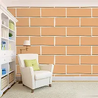 Decorative Design Self Adhesive Brick Design Wallpaper Wall Sticker for Home Decor, Living Room, Bedroom, Hall, Kids Room, Play Room (PVC Vinyl, Water Proof)(DI 125) (16 X 96 INCH)-thumb1