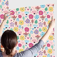 Decorative Design Self Adhesive Floral Wallpaper Wall Sticker for Home Decor, Living Room, Bedroom, Hall, Kids Room, Play Room (PVC Vinyl, Water Proof)(DI 140) (16 X 128 INCH)-thumb3