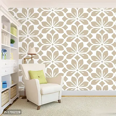 Decorative Design Self Adhesive Wallpaper Wall Sticker for Home Decor, Living Room, Bedroom, Hall, Kids Room, Play Room (PVC Vinyl, Water Proof)(DI 51) (16 X 128 INCH)-thumb0