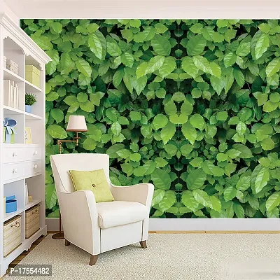 Decorative Design Green Foliage Self Adhesive Wallpaper Wall Sticker for Home Decor, Living Room, Bedroom, Hall, Kids Room, Play Room (PVC Vinyl, Water Proof)(DI 200) (16 X 96 INCH)