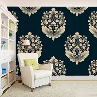 Decorative Design Damask Self Adhesive Wallpaper Wall Sticker for Home Decor, Living Room, Bedroom, Hall, Kids Room, Play Room (PVC Vinyl, Water Proof)(DI 63) (16 X 90 INCH)-thumb3