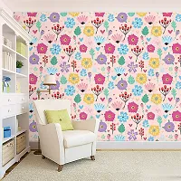 Decorative Design Self Adhesive Floral Wallpaper Wall Sticker for Home Decor, Living Room, Bedroom, Hall, Kids Room, Play Room (PVC Vinyl, Water Proof)(DI 140) (16 X 128 INCH)-thumb1