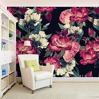 Decorative Design Self Adhesive Floral Wallpaper Wall Sticker for Home Decor, Living Room, Bedroom, Hall, Kids Room, Play Room (PVC Vinyl, Water Proof)(DI 139) (16 X 90 INCH)-thumb1