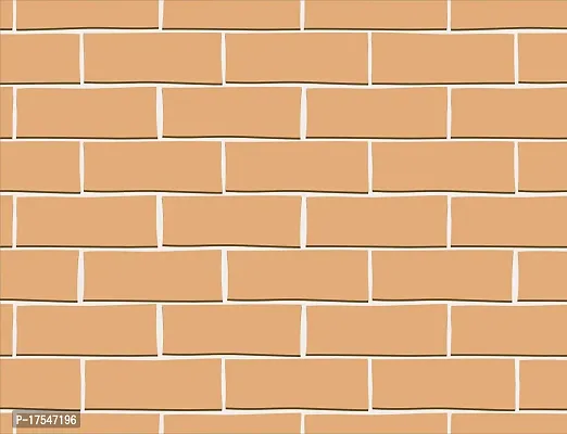 Decorative Design Self Adhesive Brick Design Wallpaper Wall Sticker for Home Decor, Living Room, Bedroom, Hall, Kids Room, Play Room (PVC Vinyl, Water Proof)(DI 125) (16 X 96 INCH)-thumb3