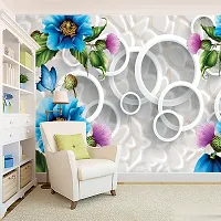 DECOR DESIGN Self Adhesive Wallpaper Wall Sticker for Home Decor, Living Room, Bedroom, Hall, Kids Room, Play Room (PVC Vinyl, Water Proof)(DI 94) (16 X 50 INCH), Multicolor (3D WALLPAPER)-thumb2