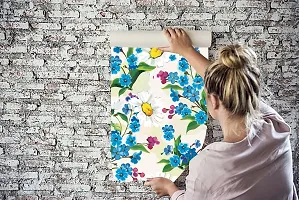 Decorative Design Self Adhesive Wallpaper Wall Sticker for Home Decor, Living Room, Bedroom, Hall, Kids Room, Play Room (PVC Vinyl, Water Proof)(DI 163) (16 X 50 INCH)-thumb2