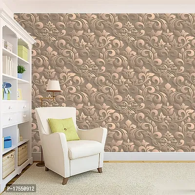 Decorative Design Self Adhesive Wallpaper Wall Sticker for Home Decor, Living Room, Bedroom, Hall, Kids Room, Play Room (PVC Vinyl, Water Proof)(DI 48) (16 X 128 INCH)-thumb0
