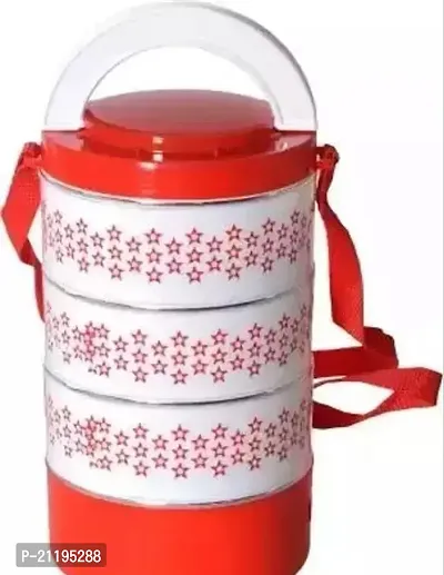 4 Tier Insulated Lunch Box, Inside Steel (Random Color) Pack Of 1-thumb0