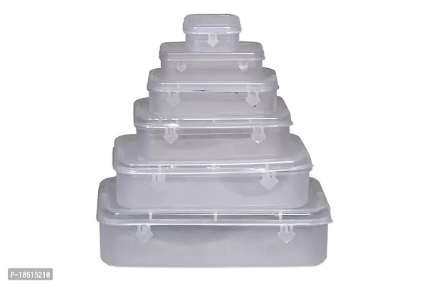 rpa Plastic Keeper Box, Standard (White, 9936)- Set of 6 Piece-thumb0