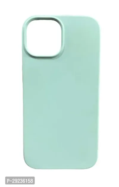 Combo Sea Green Silicone Matte Finish with Lens Compatible iPhone 15 Case 6.1 Silicone Back Cover and Lense Cover Combo Full Back Coverage, Soft Rubber with lense Cover Set.-thumb3