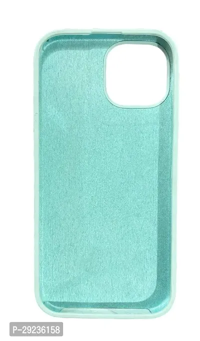 Combo Sea Green Silicone Matte Finish with Lens Compatible iPhone 15 Case 6.1 Silicone Back Cover and Lense Cover Combo Full Back Coverage, Soft Rubber with lense Cover Set.-thumb4