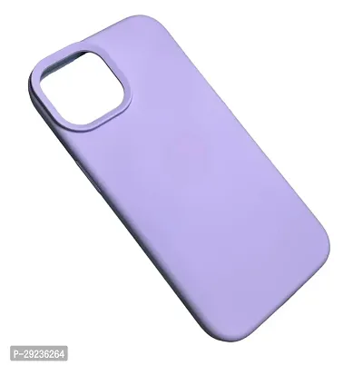 Compatible for Apple iPhone 15 Case 6.1 Silicone Back Cover and Lense Cover Combo, Slim 3 Layer Silicone Protective Cover, Full Back Coverage, Soft Rubber with lense Cover Set (Light Purple)-thumb2