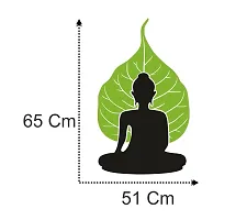 Techgifti Gautam Buddha Wall Sticker for Living Room, Bedroom, Office and All Decorative Stickers, Religion Size - 71 cm X 82 cm-thumb1