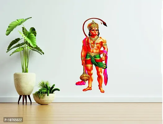 Techgifti Lord Hanuman Wall Sticker and Decals Vinyl ,Multicolor (Tech_God-09)-thumb3