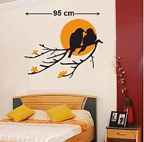 Techgifti? Black Birds Wall Sticker for Decorative Wall Sticker for Living Room , Bed Room, Kide Room-thumb1