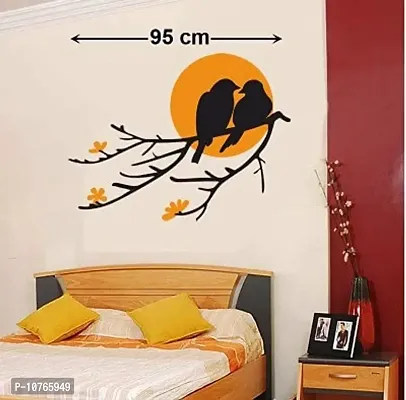 Techgifti? Black Birds Wall Sticker for Decorative Wall Sticker for Living Room , Bed Room, Kide Room-thumb2