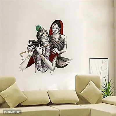 Techgifti? Radha & Krishna Wall Sticker for Decorative Wall Sticker for Living Room , Bed Room, Kide Room