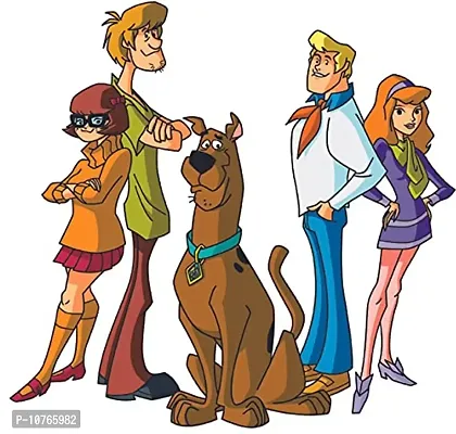 Techgifti? Scooby Doo A Turma Decorative Wall Sticker for Decorative Wall Sticker for Living Room , Bed Room, Kide RoomWall Covering Area: 56CM x 61CM-thumb0