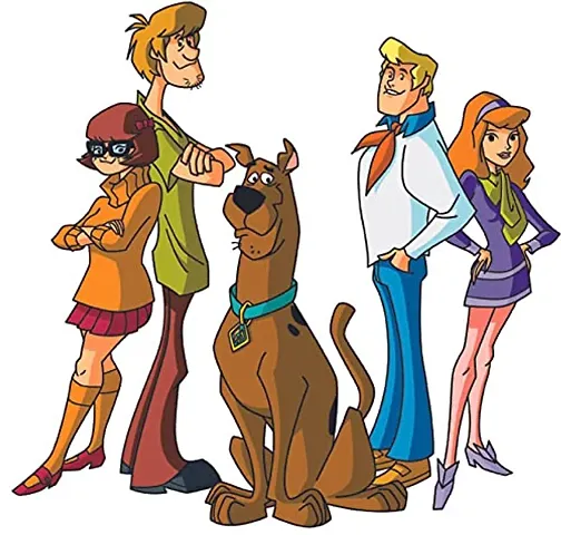 Techgifti? Scooby Doo A Turma Decorative Wall Sticker for Decorative Wall Sticker for Living Room , Bed Room, Kide RoomWall Covering Area: 56CM x 61CM