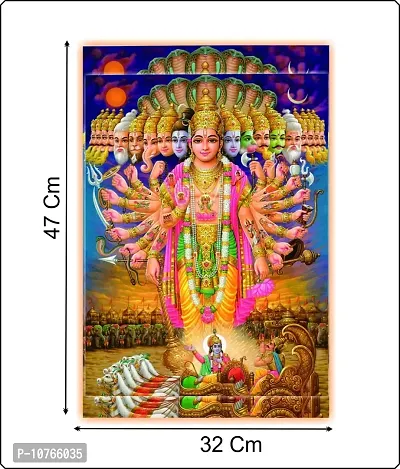 Techgifti Religious Vishnu Ji God Hindu ( Bhagwan ) Wall Sticker Multicolour ( Size - 32 cm X 47 cm )-thumb4