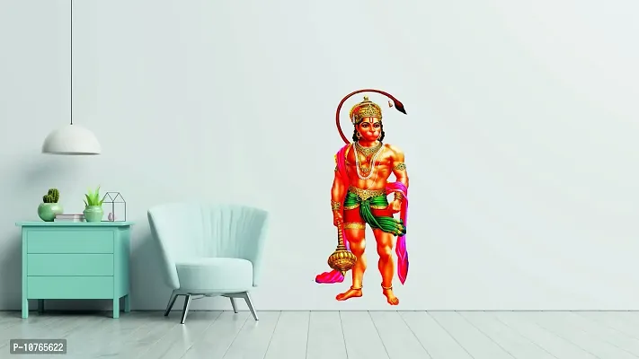 Techgifti Lord Hanuman Wall Sticker and Decals Vinyl ,Multicolor (Tech_God-09)-thumb4