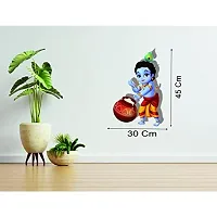 Techgifti makhan chor Krishna Wall Sticker Multicolor (Tech_God-10)-thumb3