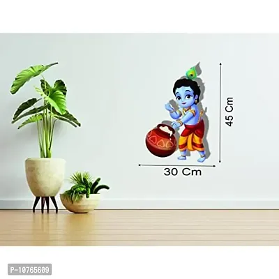 Techgifti makhan chor Krishna Wall Sticker Multicolor (Tech_God-10)-thumb4