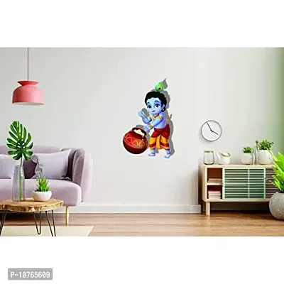 Techgifti makhan chor Krishna Wall Sticker Multicolor (Tech_God-10)-thumb3