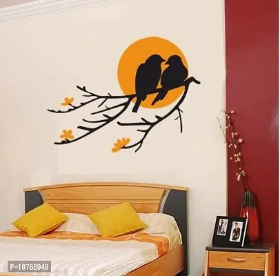 Techgifti? Black Birds Wall Sticker for Decorative Wall Sticker for Living Room , Bed Room, Kide Room