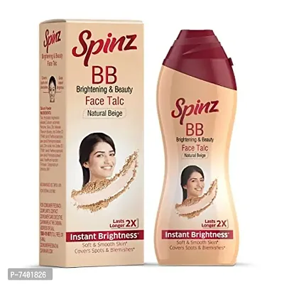 Spinz BB Brightening  Beauty Face Talc Natural Beige 40gm