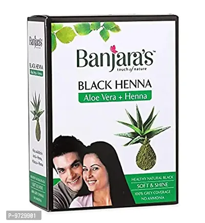 Banjaras Black Henna Aloe Vera + Henna Soft And Shine 50gm