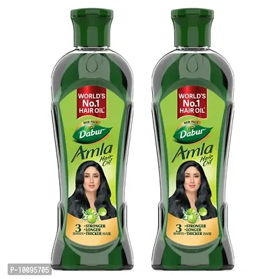 Dabur Amla Hair Oil Stronger Longer Thicker Hair 180ml Pack Of 2
