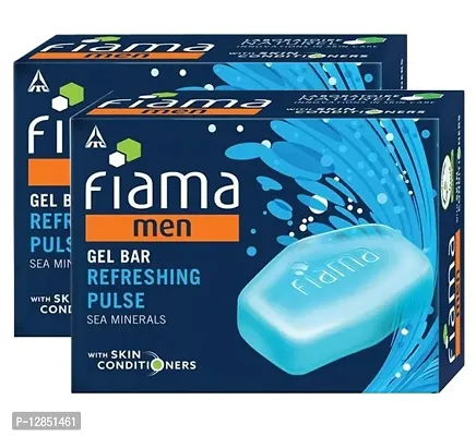 Fiama Men Gel Bar Refreshing Pulse 125gm Pack Of 2