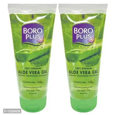 Boro Plus Aloevera Gel For Face Body And Hair 150ml Pack Of 2