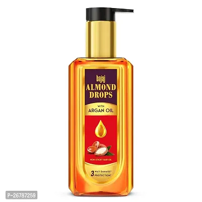 Bajaj Almond Drops With Argan Non Sticky For Damage Hair Oil -200ml